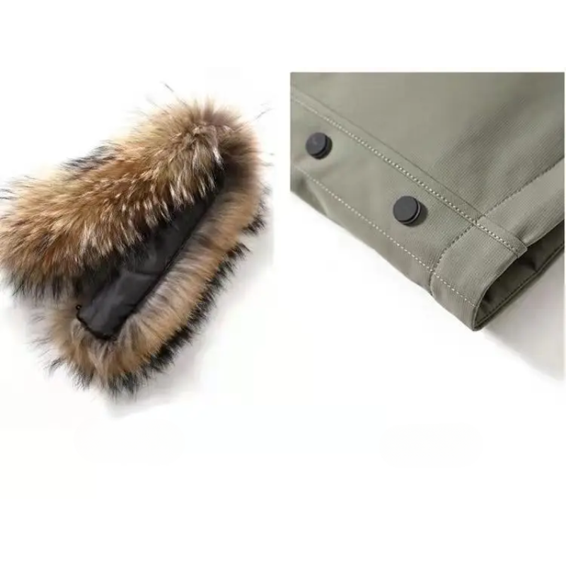 Calix | Parka Uomo Imbottito con Cappuccio in Pelliccia Sintetica