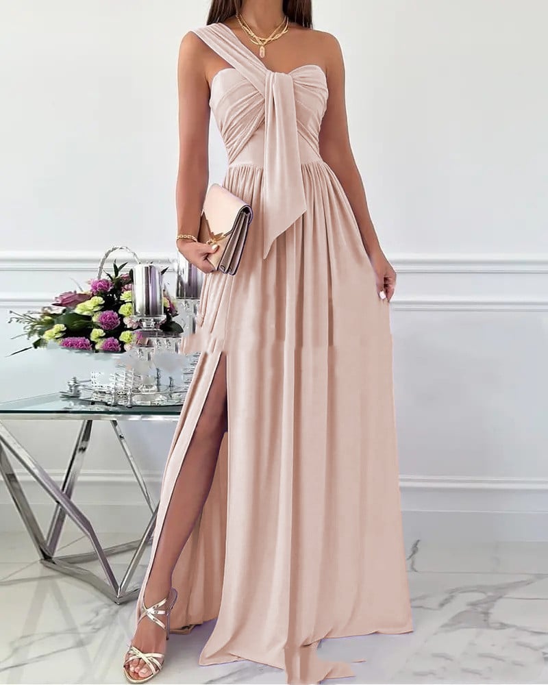 Valerie | Abito elegante in chiffon con maniche lunghe