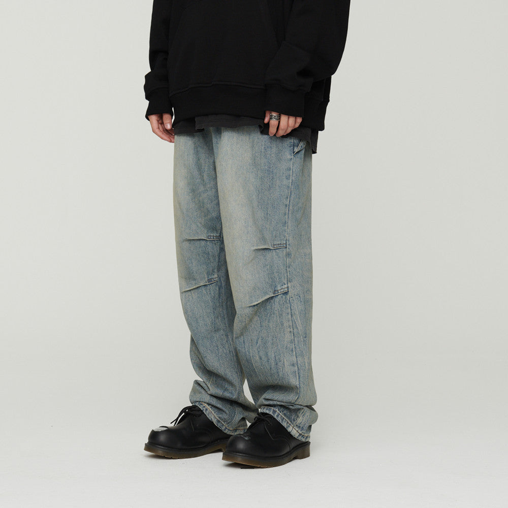 Daunte | Jeans baggy in denim grigio lavaggio chiaro