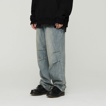 Daunte | Jeans baggy in denim grigio lavaggio chiaro