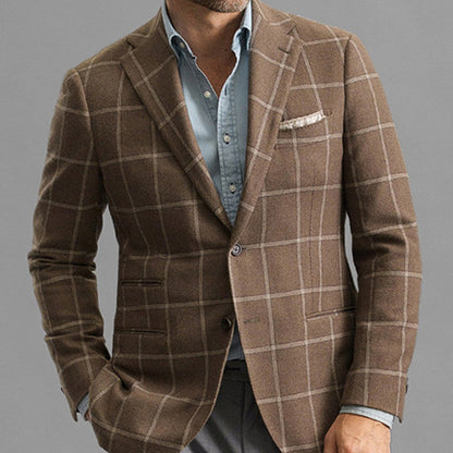 Eduardo | Blazer casual a righe da uomo con vestibilità slim e stile casual