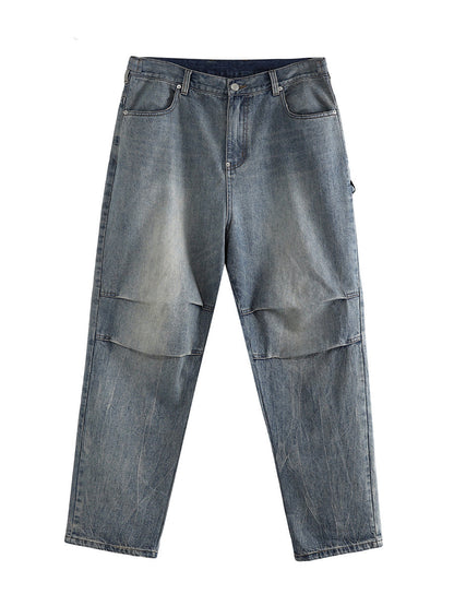 Daunte | Jeans baggy in denim grigio lavaggio chiaro