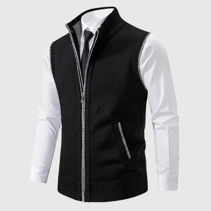 Ronaldo | Gilet uomo in maglia con zip elegante e versatile