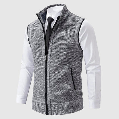 Ronaldo | Gilet uomo in maglia con zip elegante e versatile