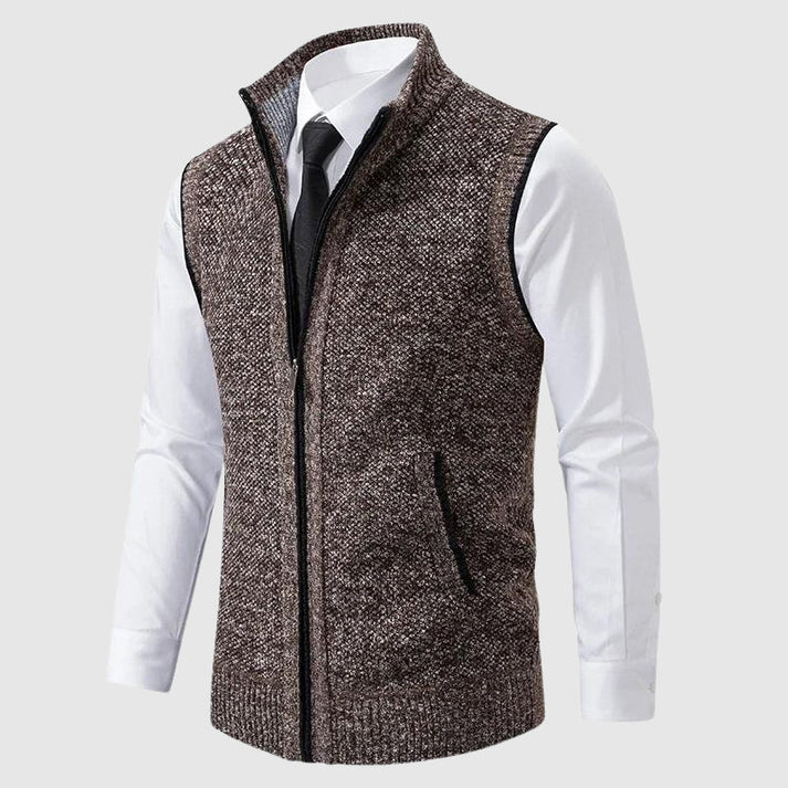 Ronaldo | Gilet uomo in maglia con zip elegante e versatile