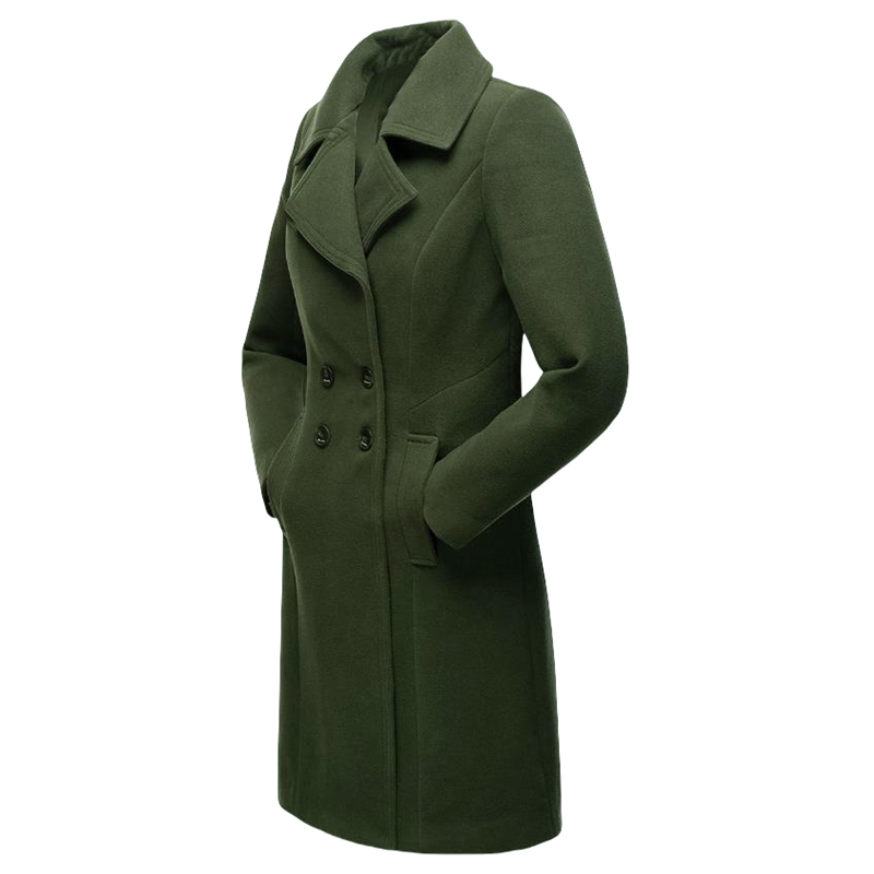 Jessica | Cappotto donna lungo doppiopetto elegante