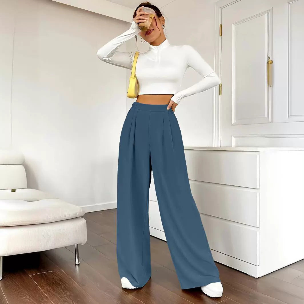 Carla | Pantaloni casual da donna dritti e larghi a primavera